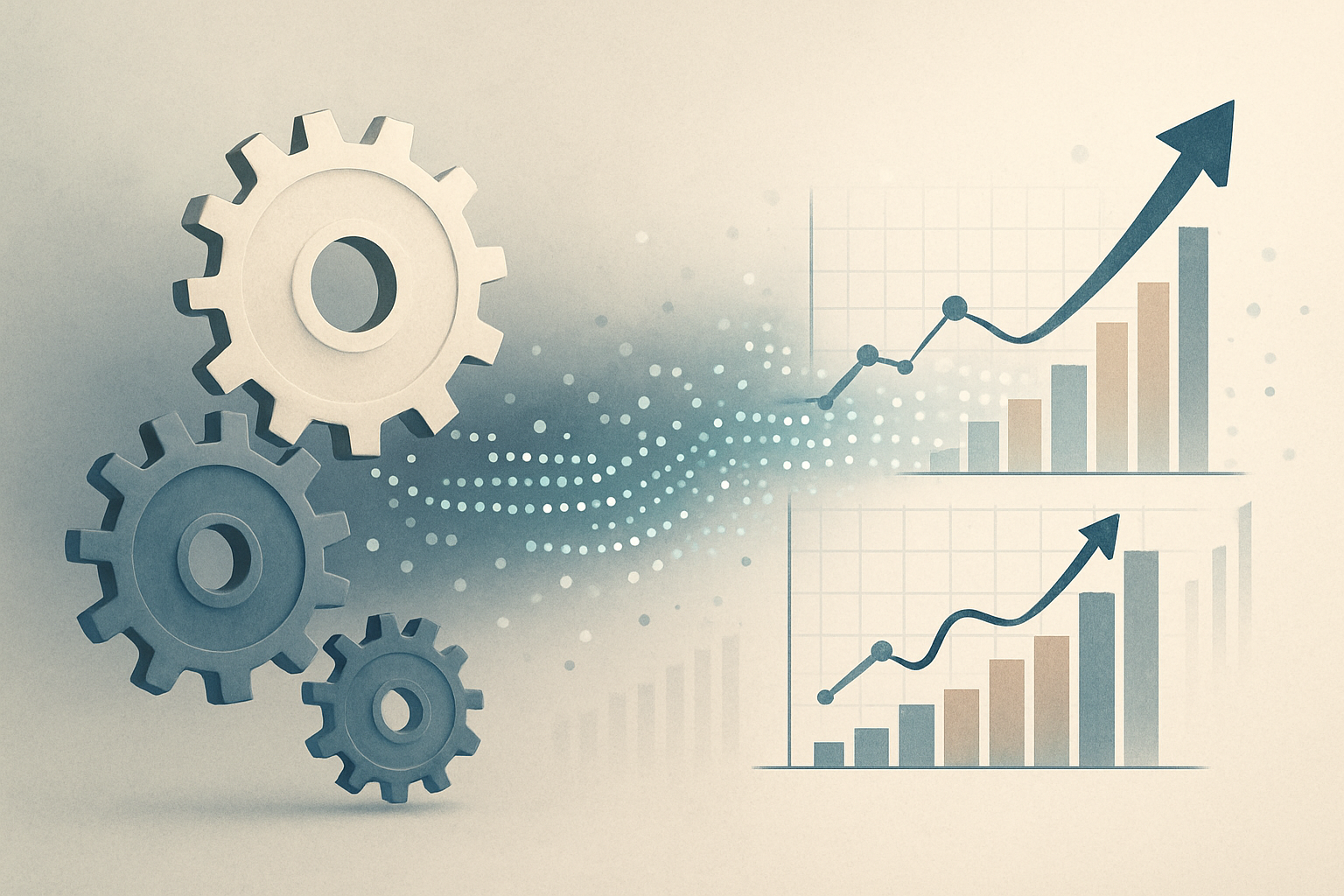 Rappresentazione concettuale dell’innovazione che trasforma processi e modelli economici