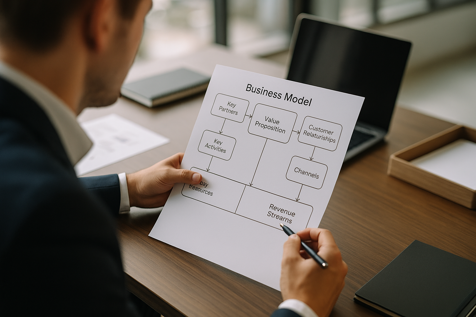 Schema concettuale di reinventare un modello di business con ricavi ricorrenti, servizi e piattaforme