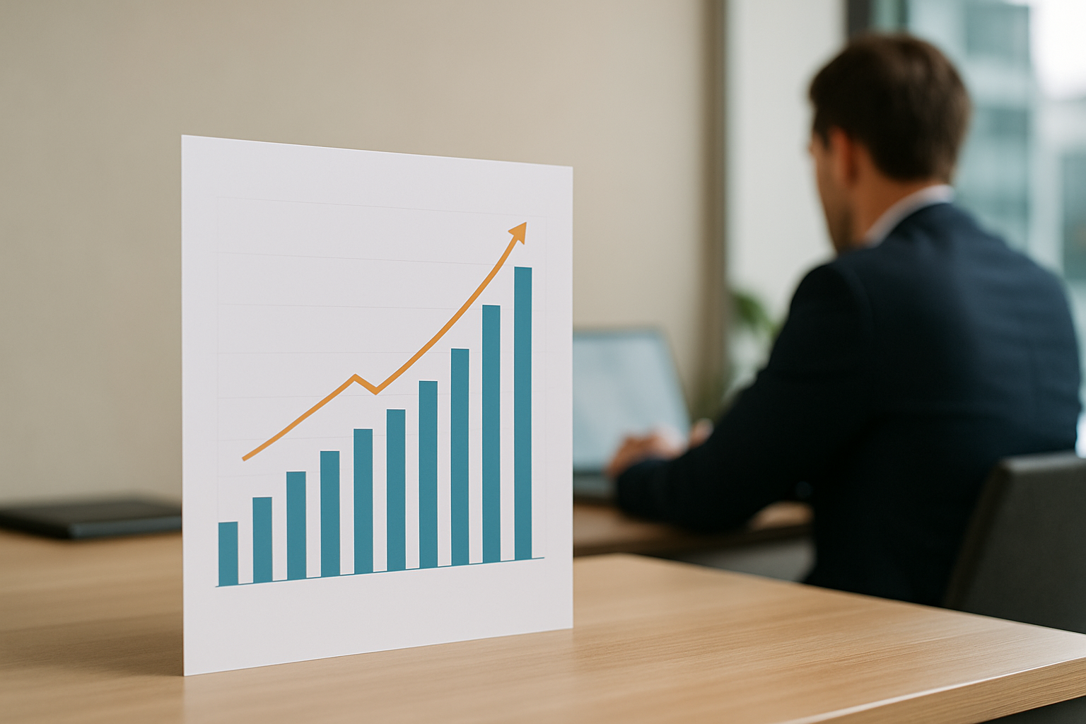 Grafico stilizzato che rappresenta utili e dividendi nel tempo in un contesto di mercato azionario