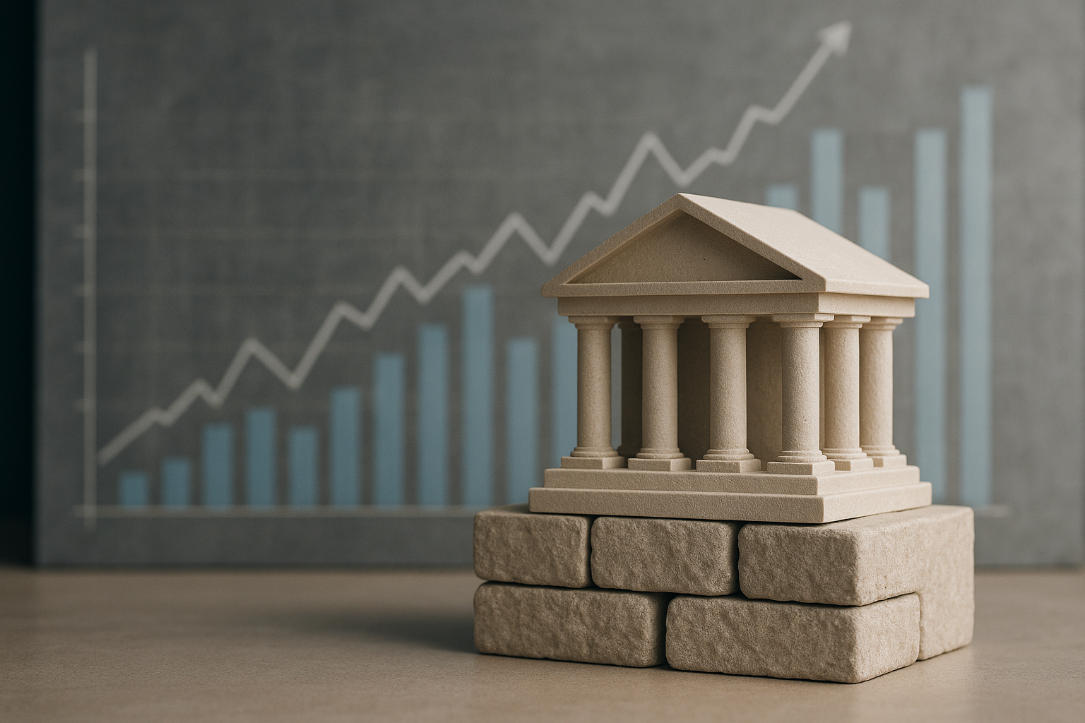 Rappresentazione concettuale della fiducia come fondamento del sistema bancario