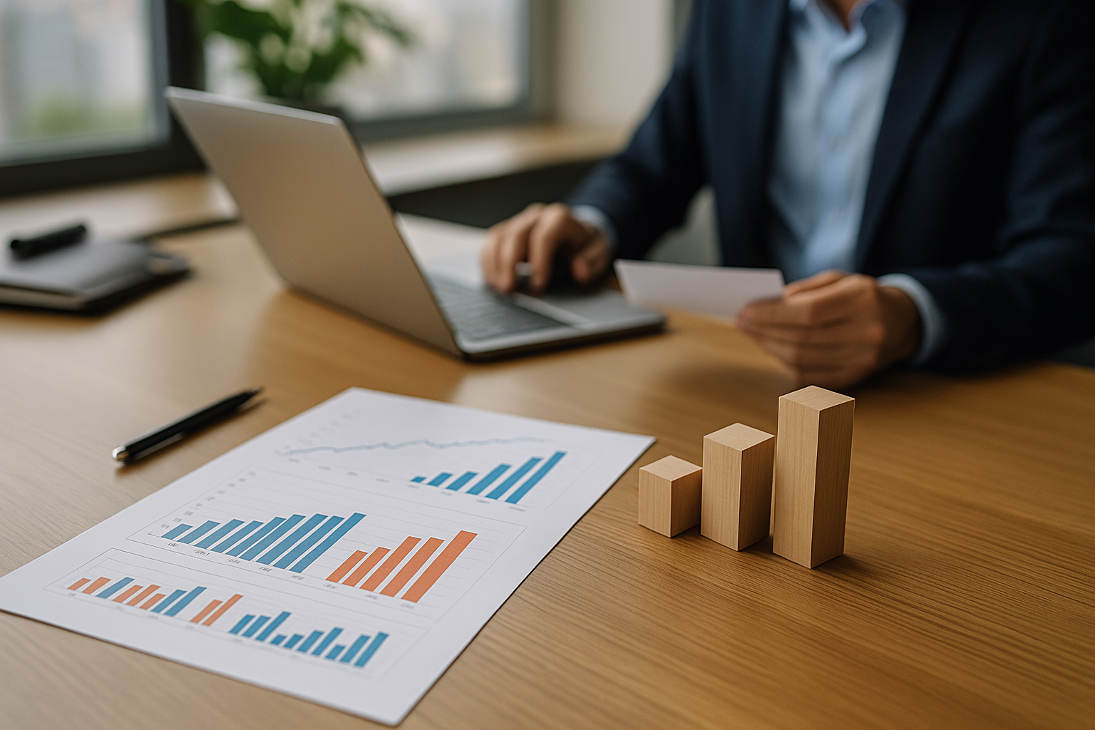 Composizione ordinata di elementi che rappresentano un portafoglio con ETF e fondi comuni